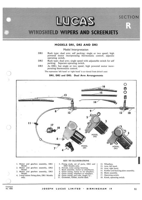 lucas dra wiper motor wiring diagram wiring digital  schematic