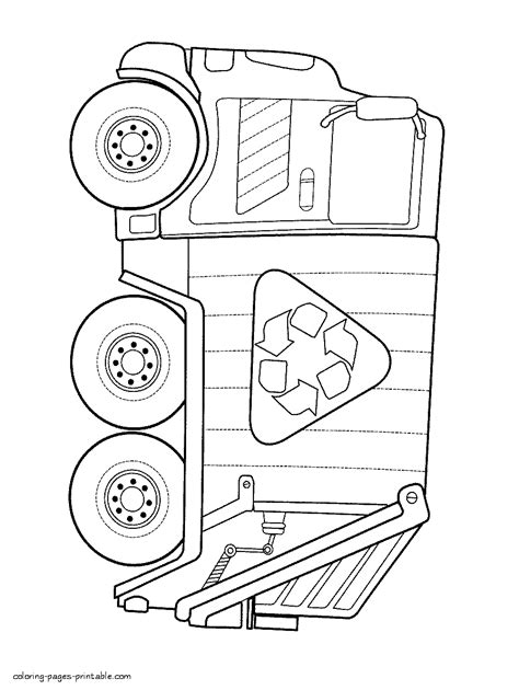 recycling truck coloring page coloring pages printablecom