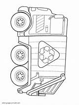 Coloring Truck Recycling Pages Dump Trucks Printable Print Look Other sketch template