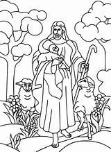 Coloring Shepherd Pages Jesus John Good Puzzles Clipart sketch template