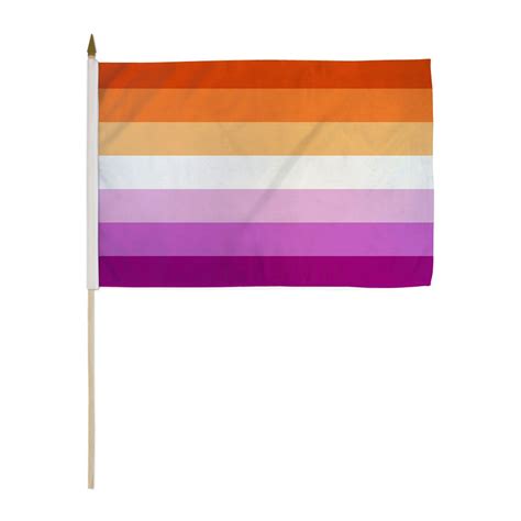 Lesbian Pride 12 X 18 Flag On A Stick Lgbt Flags 12 X