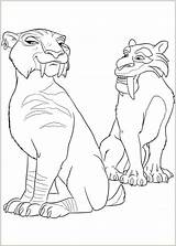 Coloring Pages Ice Age Diego Getcolorings sketch template