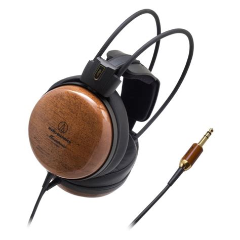 audio technica ath wz audiophile closed  dynamic wooden headphones