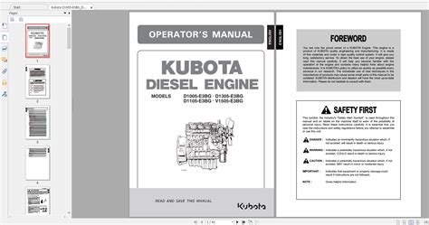 kubota diesel engine  ebg  ebg  ebg  ebg opertors manual auto repair