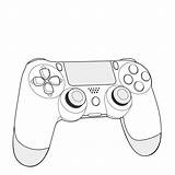 Controller Playstation Drawing Ps4 Remote Game Clipart Coloring Pages Sketch Drawings Gamepad Getdrawings Template sketch template