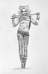 Suicide Pencil Drawing Squad Amazon Giclee Lucky sketch template