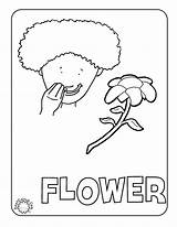 Coloring Asl Sign Language Pages Flower Come American Popular Lessons sketch template