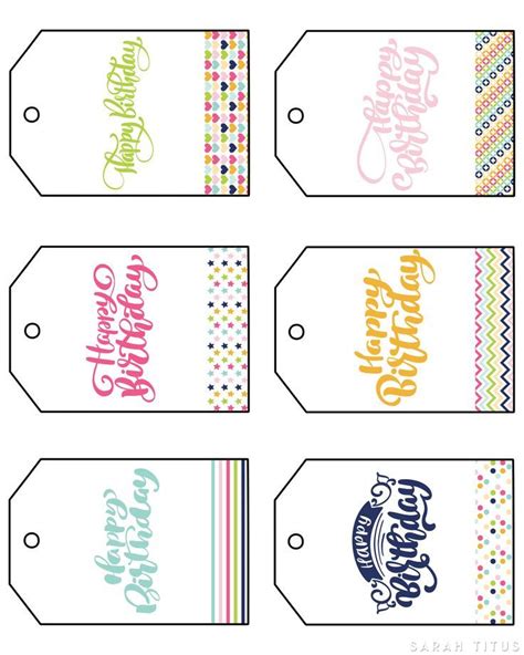 printable happy birthday gift tags happy birthday gifts gift