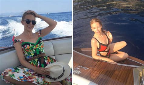 Kylie Minogue Flaunts Toned Physique In Racy Cut Out Swimsuit As She