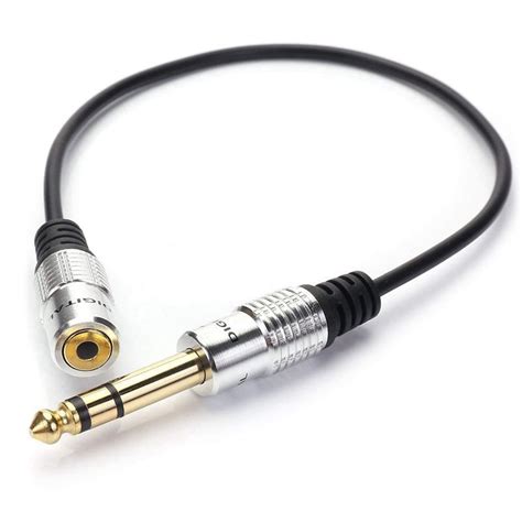 stereo adapter mm trs male  mm female quarter  headphone jack converter