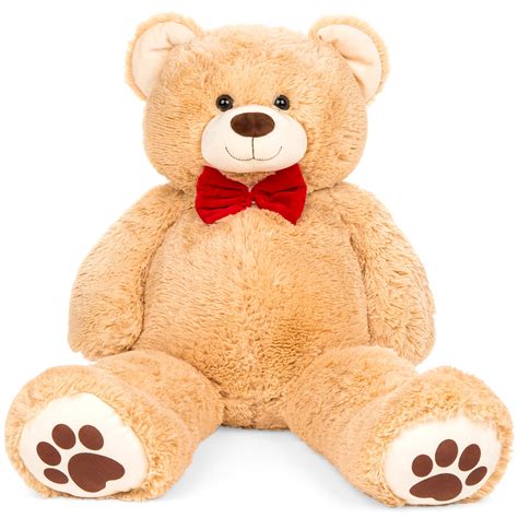 choice products  giant soft plush teddy bear stuffed animal toy  bow tie footprints