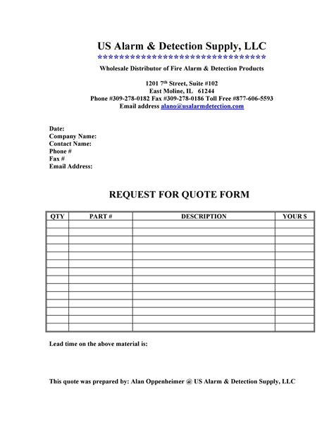 simple request  quote templates forms templatelab