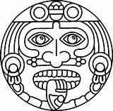 Coloring Aztec Pages Mayan Inca Sun Calendar Vector Dibujos Rays Symbols Aztecas Azteca Clipart Printable Draw Easy Getcolorings Getdrawings Para sketch template