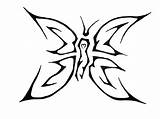 Tribal Butterfly Drawings Designs Clipart Cliparts Drawing Simple Library Deviantart Line sketch template