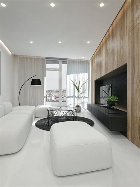 black  white interior design ideas modern apartment  id white