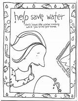 Water Coloring Save Pages Kids Conservation Saving Activities Help Printable Preschool Color Kindergarten Teeth Tap Earth Off Clipart Science Book sketch template