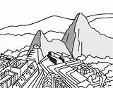 Machu Picchu Inca sketch template