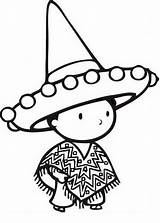 Mexican Coloring Pages Fiesta Hat Color Popular Para Colouring Charro sketch template