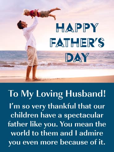 admire  happy fathers day card  husband birthday