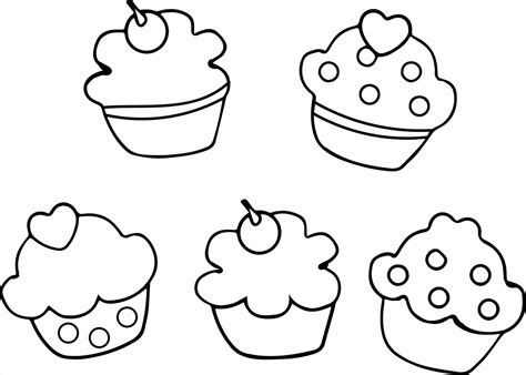 cute cupcake coloring pages  getcoloringscom  printable