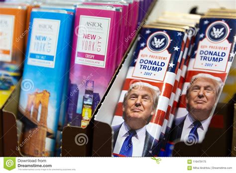 trump chocolate bars sold  gift shop editorial image image  shelves presidency
