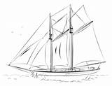 Coloring Ship Sailing Pages Printable Boats sketch template
