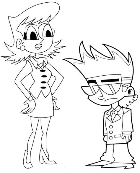 beautiful  printable johnny test coloring pages johnny test