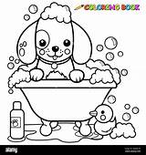 Bath Coloring Dog Tub Taking Clipart Bathtub Vector Bubble Pages Stock Book Shutterstock Color Alamy Drawing Printable Transparent Animal Colouring sketch template