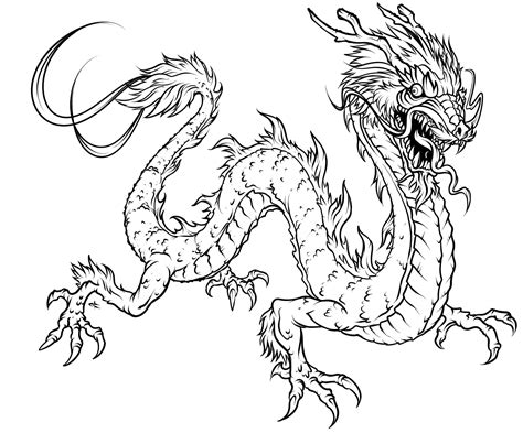 printable dragon coloring pages  adults  getdrawings