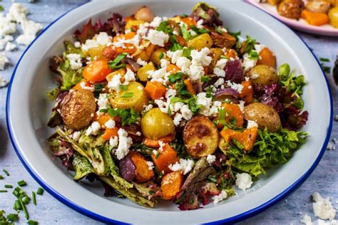 roasted vegetable winter salad hungry healthy happy