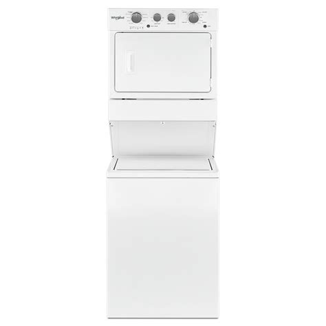 whirlpool stacked  cu ft washer   cu ft electric dryer  white  home depot canada