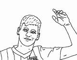 Neymar Coloring Pages Jr Player Color Football Getdrawings Getcolorings Printable sketch template