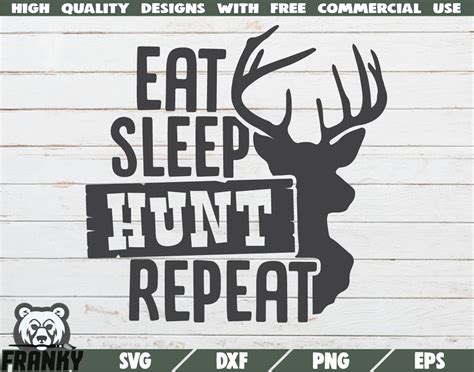 Eat Sleep Hunt Repeat Svg Instant Download Printable Cut Etsy
