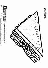 Tramezzino Butterbrot Dibujo Kleurplaat Educolor Malvorlage Gratis Schulbilder Sandwiches Educol sketch template