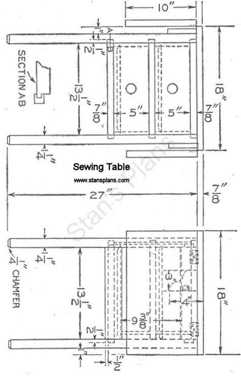 printable plans   sewing table