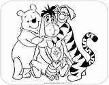 Pooh Coloring Friends Winnie Pages Group Tigger Disneyclips Mixed Piglet Eeyore Funstuff sketch template
