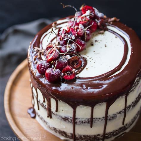 black forest cake chocolate cherries and whipped cream so luscious