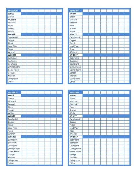 printable clue score sheets printable word searches