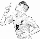 Neymar Player Psg Sheets sketch template