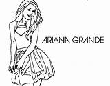 Ariana Grande Coloring Pages Colouring Print Color Printable Book Colorear Bieber Justin Coloringcrew Gomez Selena sketch template