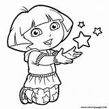 Dora Coloring Pages Stars Happy Printable Explorer Princess Colouring Drawing Coloriage Dans Getdrawings Template Print Popular Playing Info sketch template