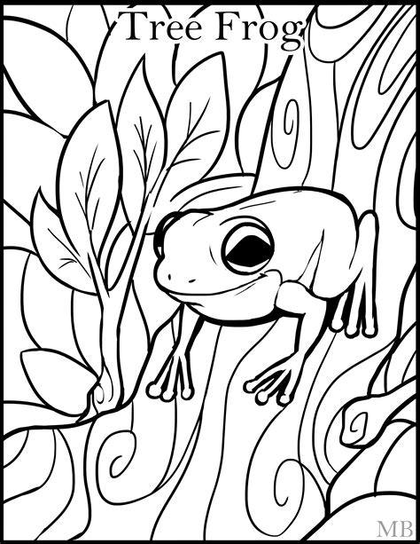 tree frog outline    clipartmag