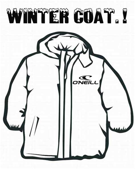 winter coat coloring page sketch coloring page