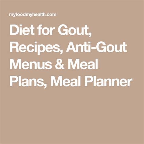 diet  gout recipes anti gout menus meal plans meal