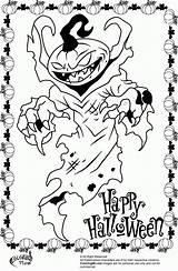 Halloween Coloring Scary Pages Monster Pumpkin Printable Creepy Drawing Clown Colouring Spider Icp Color Print High Happy Fun Designs Library sketch template