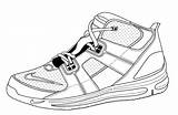 Coloring Shoes Pages Shoe Jordan Basketball Nike Printable Library Clipart Clip Sneaker Popular sketch template