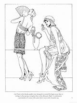 Coloring Roaring Twenties Pages Moda Doverpublications Jazz Store sketch template