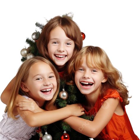 beautiful girls celebrating   christmas tree christmas girl