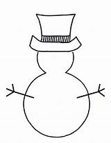Snowman Template Outline Clipart Kids Christmas Simple Craft Printable Blank Drawing Snow Preschool Clip Cliparts Crafts Man Winter Coloring Print sketch template