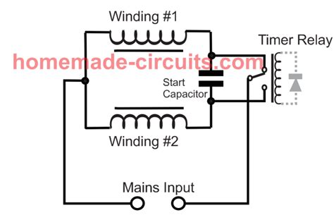 washing machine motor agitator timer circuit homemade circuit projects
